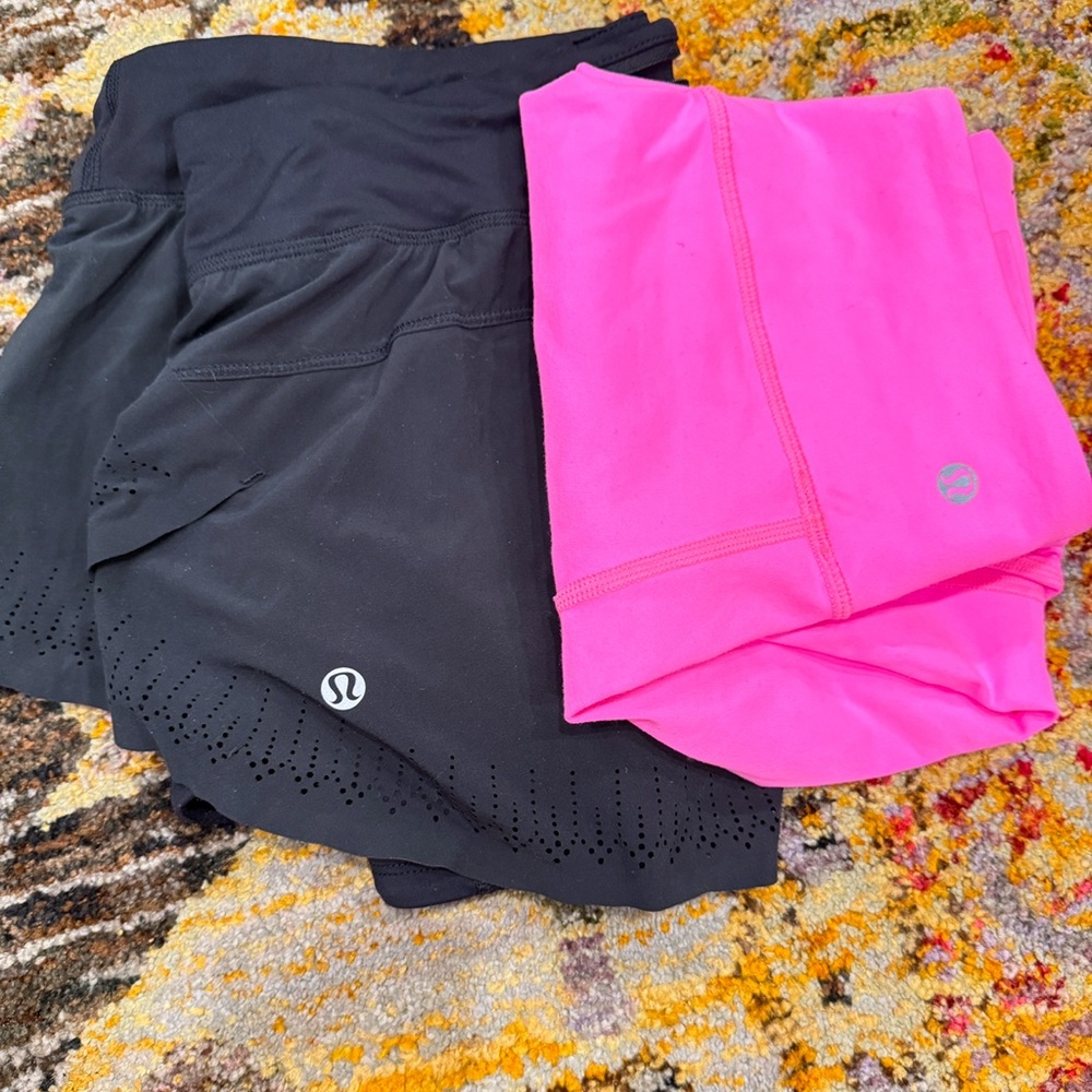 lululemon athletica Women's Black skirt  and Pink legging